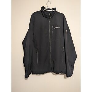Eddie Bauer FIRST ASCENT Mens XLT Hiking Jacket Light Softshell Stretch Black
